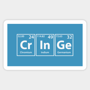 Cringe (Cr-In-Ge) Periodic Elements Spelling Sticker